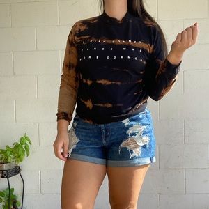 Custom Bleached Forever 21 Black Sweater